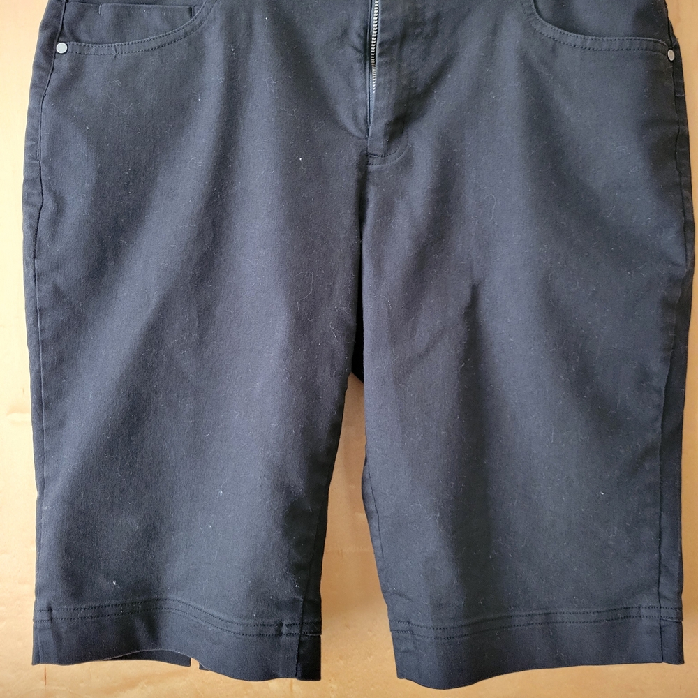 Tribal Black Cotton-Blend Shorts